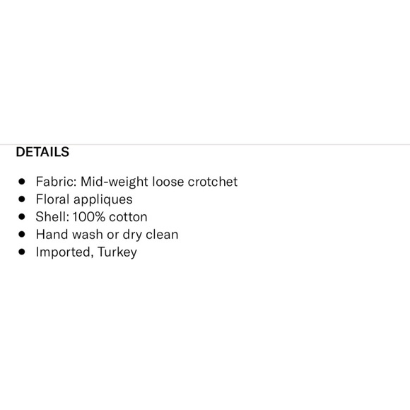 NWT FARM RIO Crocheted Flowers Top, size L - Picture 4 of 5